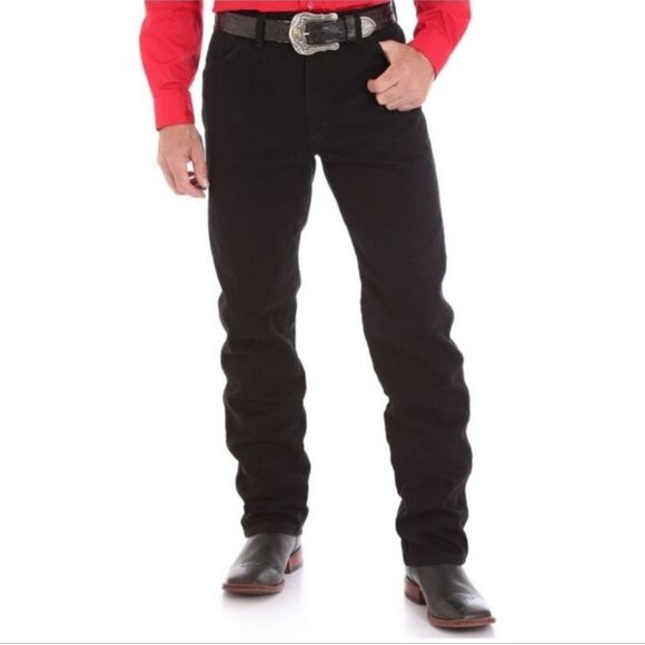 Wrangle Black Denim Straight Jeans Size 48 x 32 - Picture 1 of 7